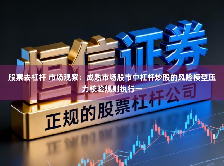 股票去杠杆 市场观察：成熟市场股市中杠杆炒股的风险模型压力校验规则执行一