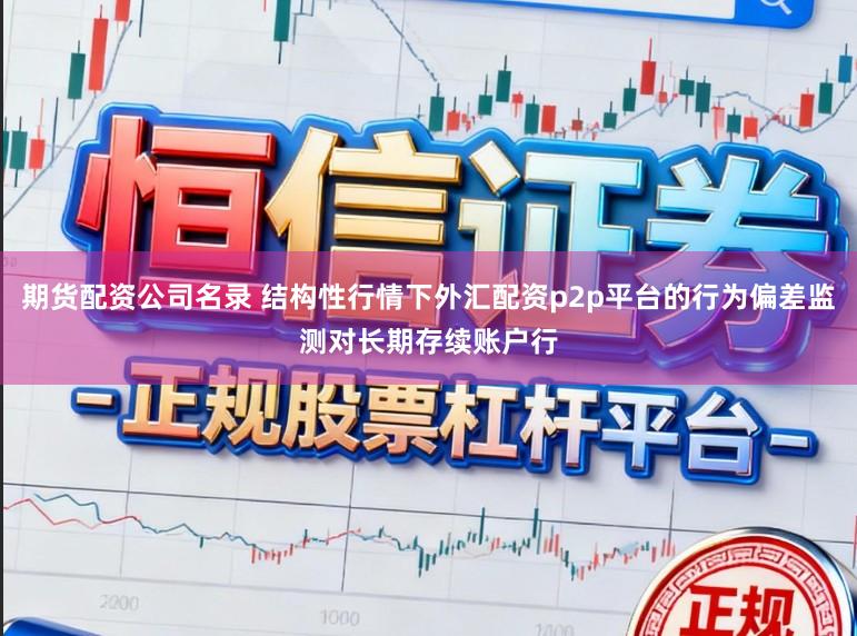 期货配资公司名录 结构性行情下外汇配资p2p平台的行为偏差监测对长期存续账户行